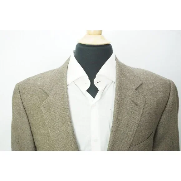 Canali Silk Blend Woven Brown Sport Coat Jacket Sz 44R